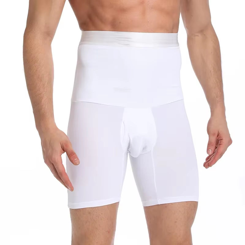 Elevate Your Look with Qtree Men's Slimming Compression Shorts - Perfect for Abdomen Reduction and Body Shaping