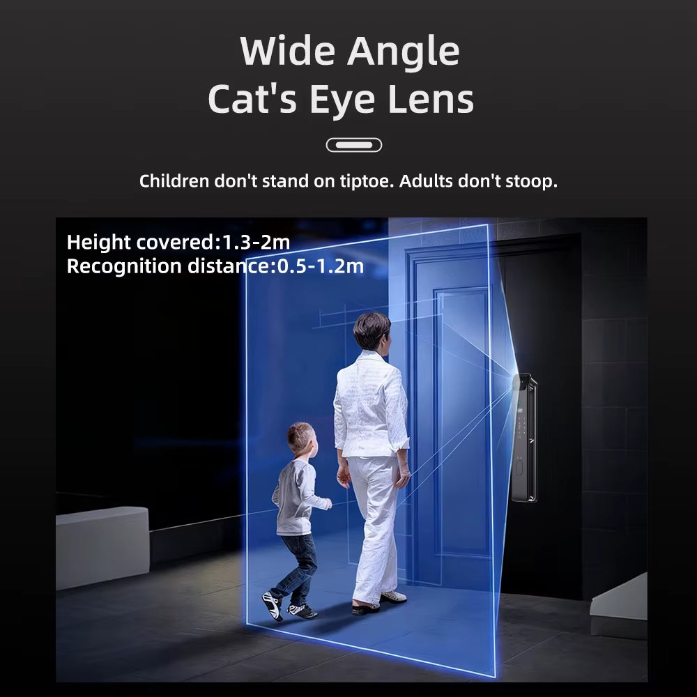 LIFFEN Wishome App Biometric Smart Door Lock with Fingerprint and Facial Recognition Technology