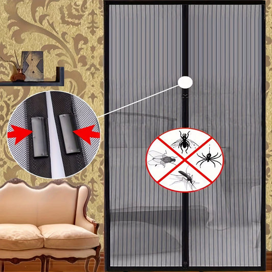 Punch-Free Magnetic Screen Door - Anti-Mosquito Ventilation Curtain made of Durable Fabric Material