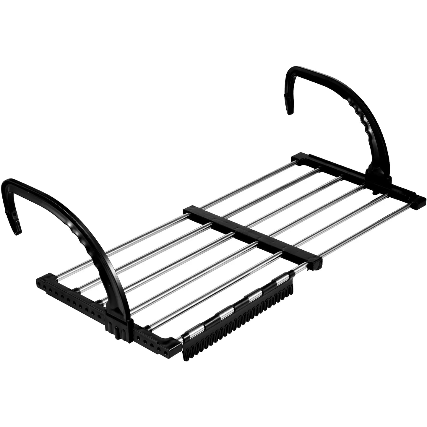 Stainless Steel Extendable Radiator Drying Rack - Foldable Balcony Clothes Airer and Shoe Rack with Window Towel Storage, Portable Design