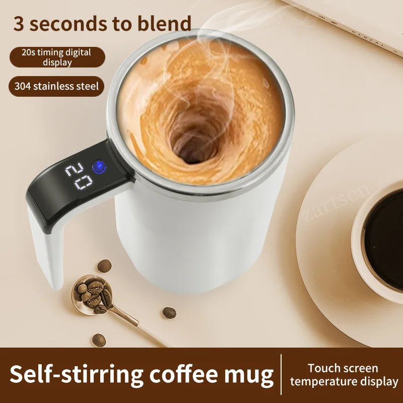 Revolutionary Automatic Stirring Cup - Rechargeable Portable Electric Mixer for Effortless Coffee Blending