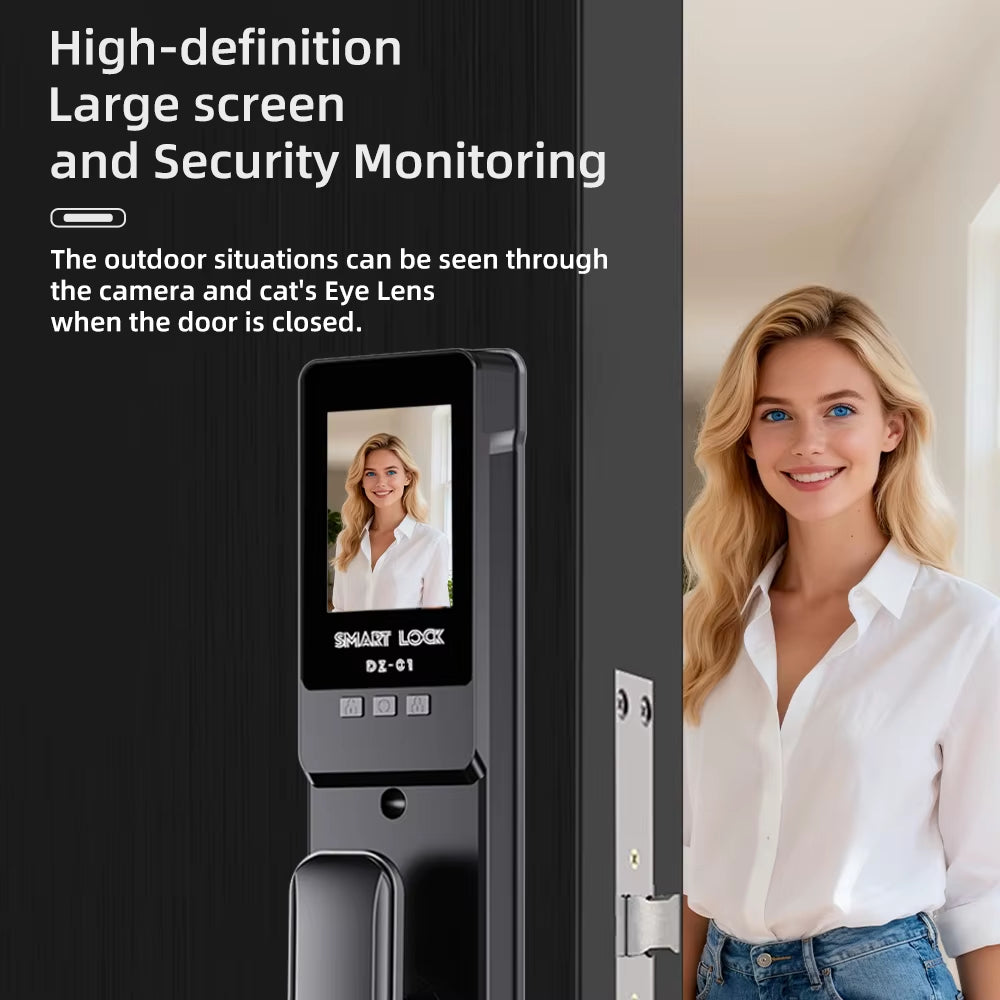LIFFEN Wishome App Biometric Smart Door Lock with Fingerprint and Facial Recognition Technology