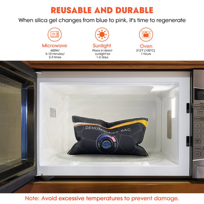 Reusable Car Dehumidifier and Moisture Absorber with Silica Gel and Mineral for Wardrobe and Shoe Cabinets