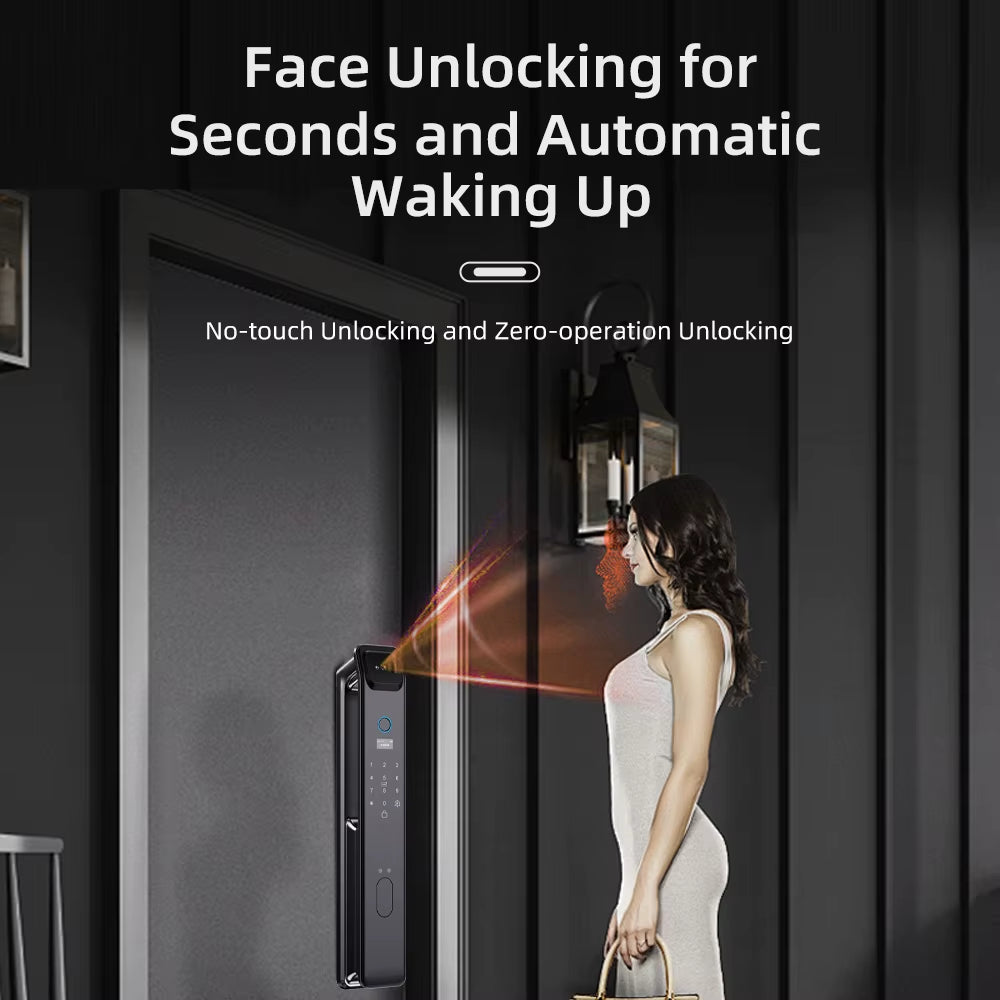 LIFFEN Wishome App Biometric Smart Door Lock with Fingerprint and Facial Recognition Technology