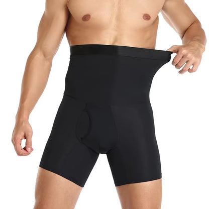 Elevate Your Look with Qtree Men's Slimming Compression Shorts - Perfect for Abdomen Reduction and Body Shaping